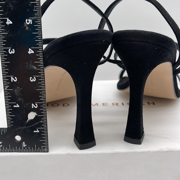 Good American Black Suede Slip on Formal SZ 11 women’s heels NIB made in Spain - Picture 6 of 12